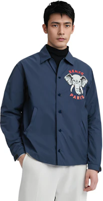 KENZO 春夏23 蓝色大象印花纽扣夹克 FD55BL0619NC-77 2