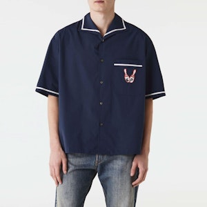 KENZO 蓝色字母印花短袖衬衫 SS23. FD55CH1135DE-77 Shop KENZO 蓝色字母印花短袖衬衫 SS23. FD55CH1135DE-77