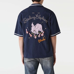 KENZO 蓝色字母印花短袖衬衫 SS23. FD55CH1135DE-77 Purchase KENZO 蓝色字母印花短袖衬衫 SS23. FD55CH1135DE-77