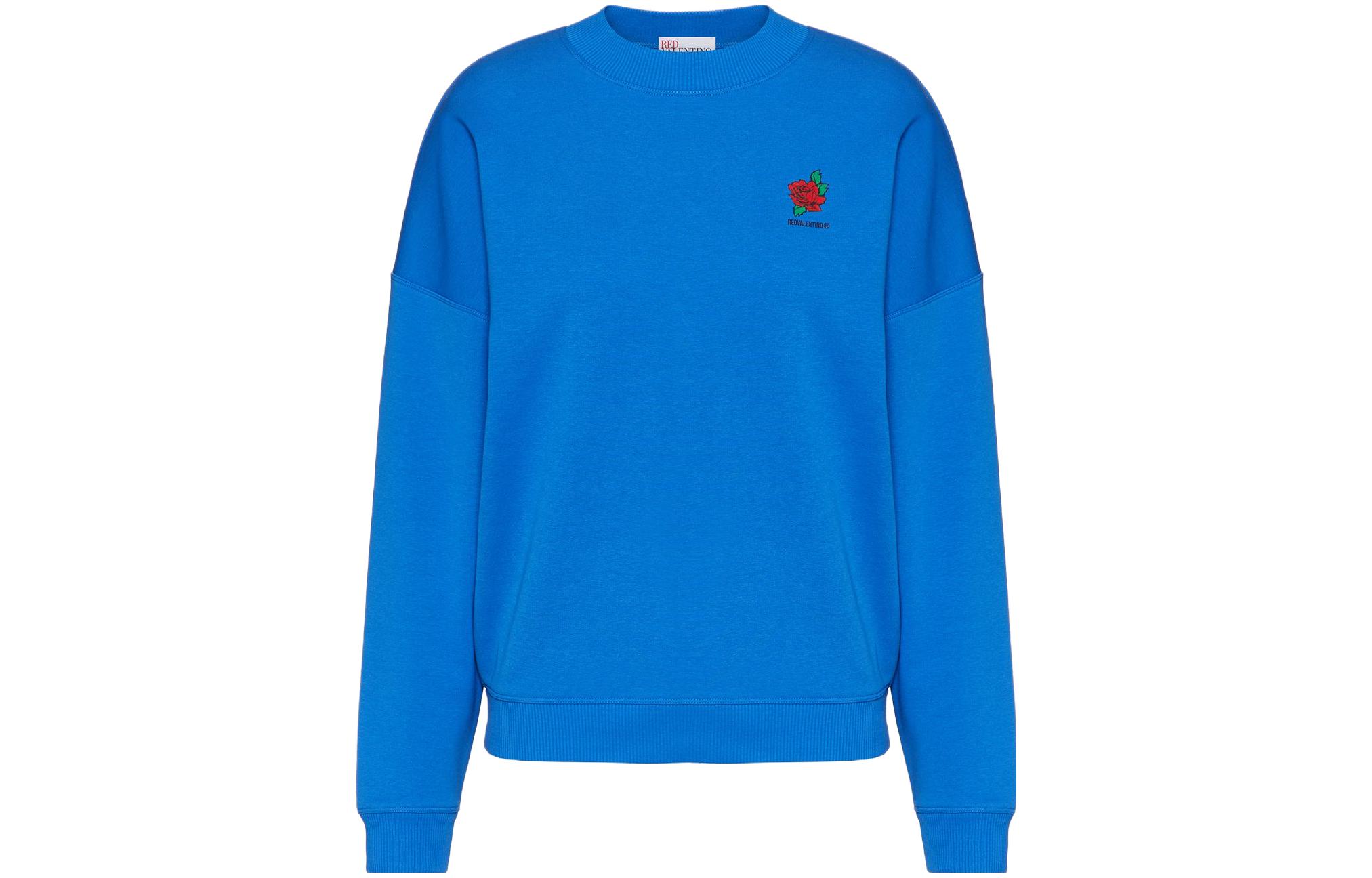 Order KENZO SS23 Baju Sejuk Biru Longgar dengan Sulaman Bunga. FD65PU4193LC-71