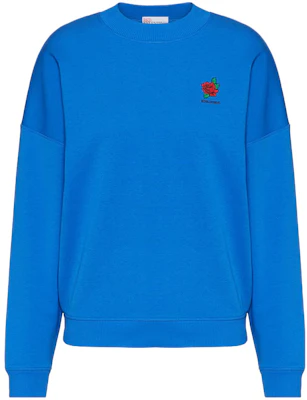 KENZO SS23 Baju Sejuk Biru Longgar dengan Sulaman Bunga. FD65PU4193LC-71 Order KENZO SS23 Baju Sejuk Biru Longgar dengan Sulaman Bunga. FD65PU4193LC-71