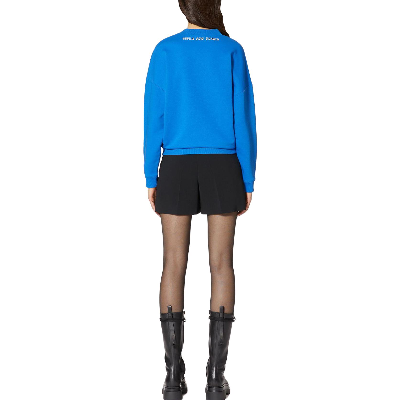 Shop KENZO SS23 Baju Sejuk Biru Longgar dengan Sulaman Bunga. FD65PU4193LC-71