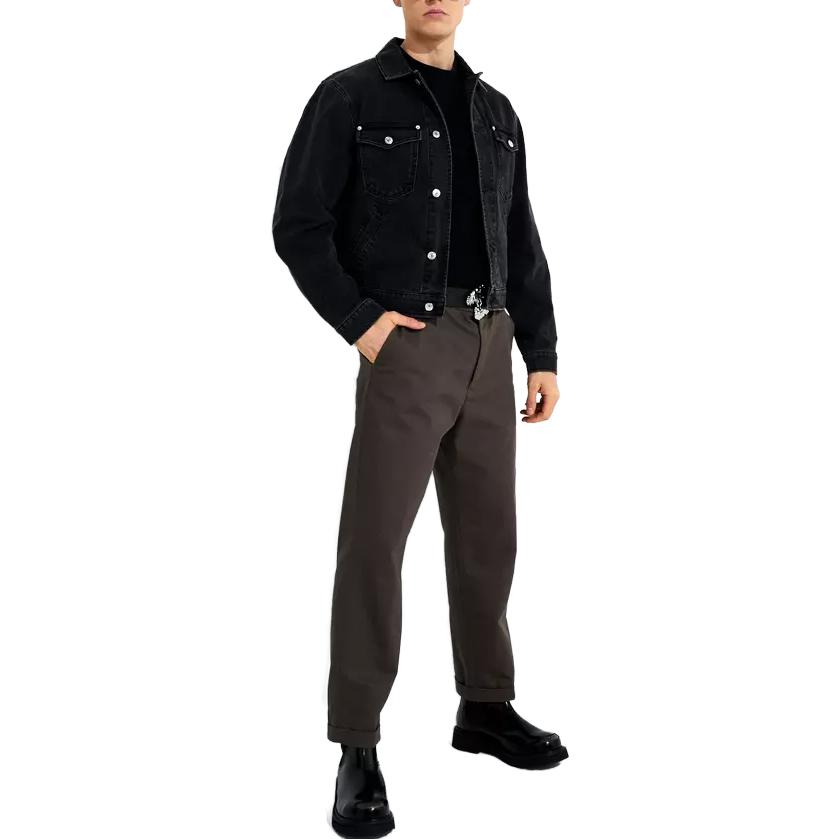 Lookbook KENZO SS23 Seluar Kasual Coklat Straight-Leg Loose Fit. FC65PA2059RL-51