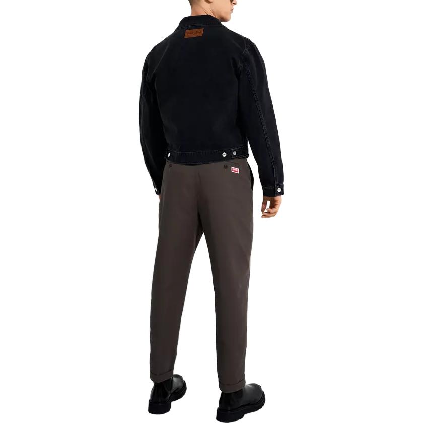 Shop KENZO SS23 Seluar Kasual Coklat Straight-Leg Loose Fit. FC65PA2059RL-51