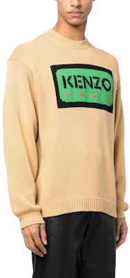 KENZO SS23 Suéter con Parche de Logo en Contraste Color Caqui. FD55PU3833LA-11 Purchase KENZO SS23 Suéter con Parche de Logo en Contraste Color Caqui. FD55PU3833LA-11