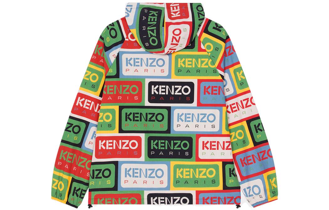 Lookbook KENZO SS23  Floral Half-Zip Logo Print Hooded Windbreaker. FD55BL0539NG-MU