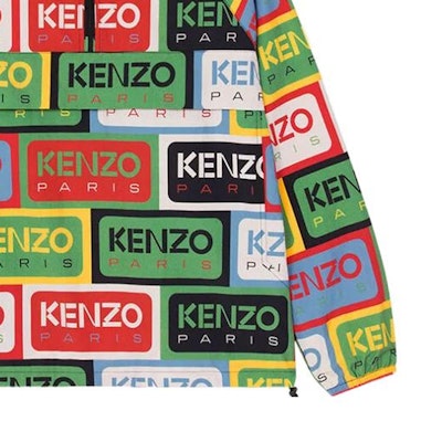 KENZO SS23 Floral Half-Zip Logo Print Hooded Windbreaker. FD55BL0539NG-MU Cheap KENZO SS23 Floral Half-Zip Logo Print Hooded Windbreaker. FD55BL0539NG-MU