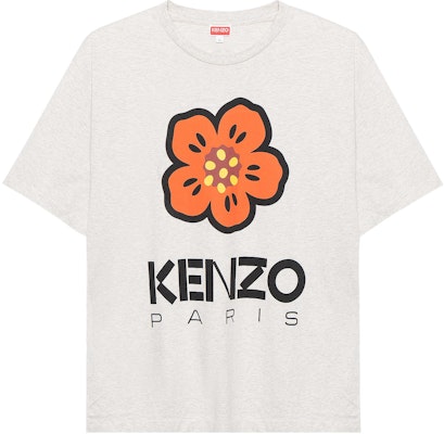 KENZO SS23 花卉标志印花圆领T恤 浅灰色 FD55TS4454SO-93 Buy KENZO SS23 花卉标志印花圆领T恤 浅灰色 FD55TS4454SO-93