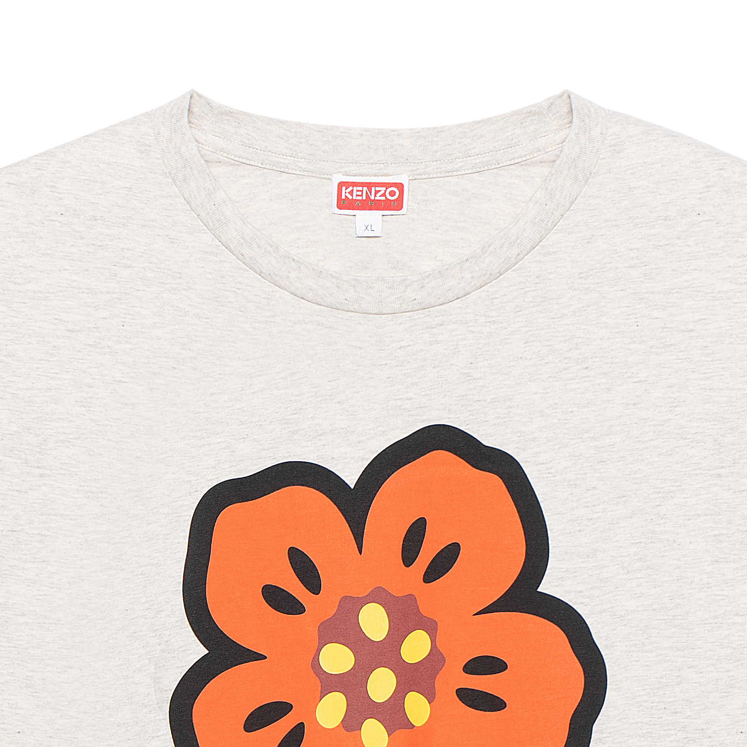 Sizing KENZO SS23 花卉标志印花圆领T恤 浅灰色 FD55TS4454SO-93