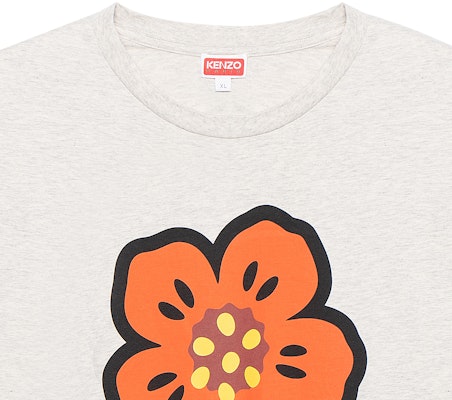 KENZO SS23 花卉标志印花圆领T恤 浅灰色 FD55TS4454SO-93 Sizing KENZO SS23 花卉标志印花圆领T恤 浅灰色 FD55TS4454SO-93