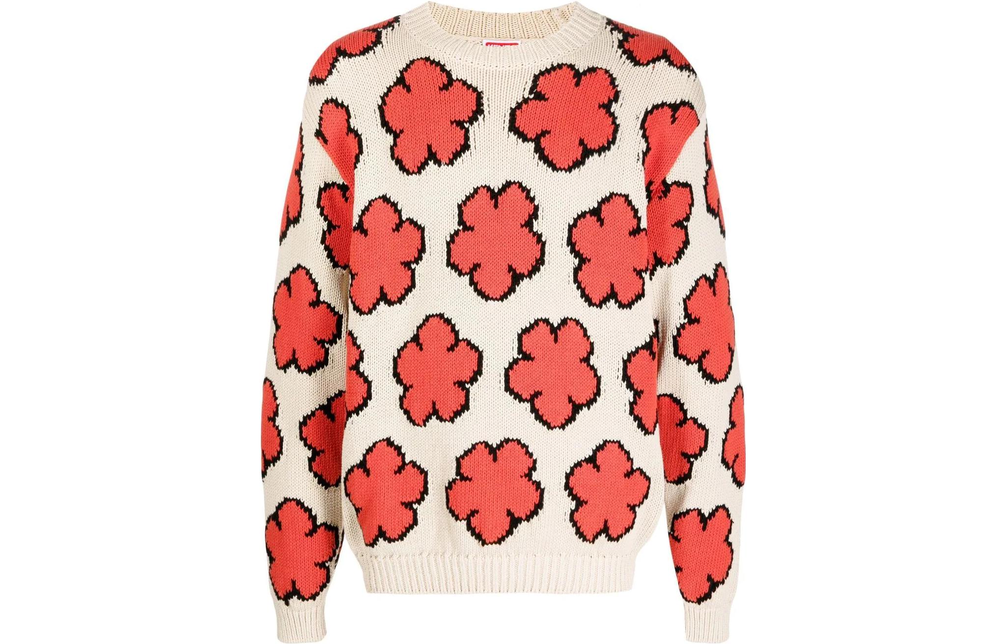 KENZO SS23  Floral Pattern Crewneck Knit Sweater Beige. FD55PU3563CI-03 圖 2