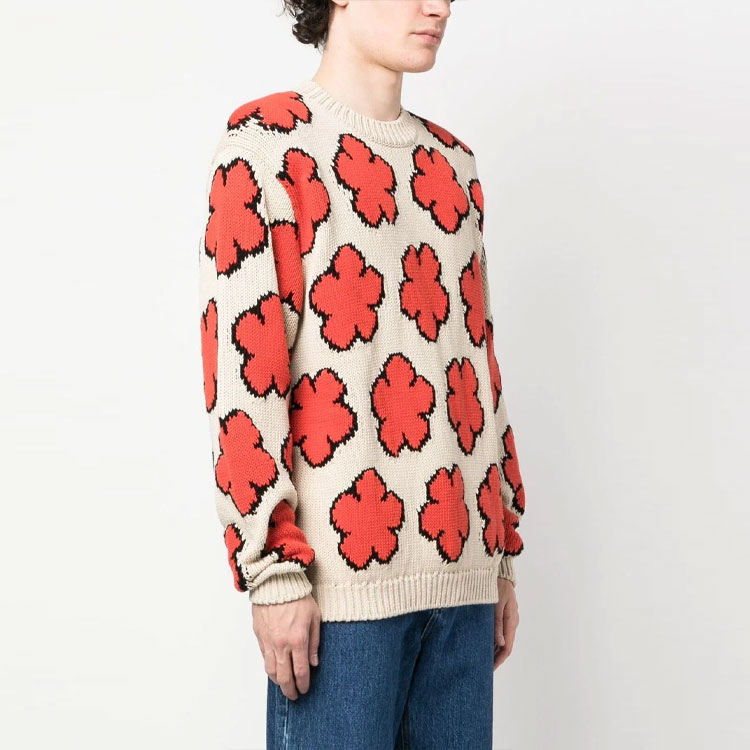 KENZO SS23  Floral Pattern Crewneck Knit Sweater Beige. FD55PU3563CI-03 圖 5