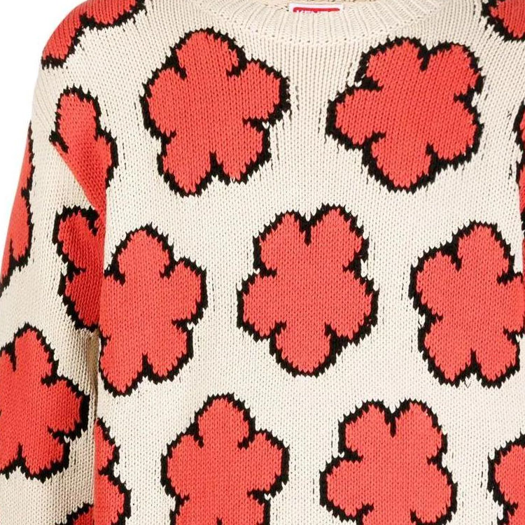 KENZO SS23  Floral Pattern Crewneck Knit Sweater Beige. FD55PU3563CI-03 圖 6