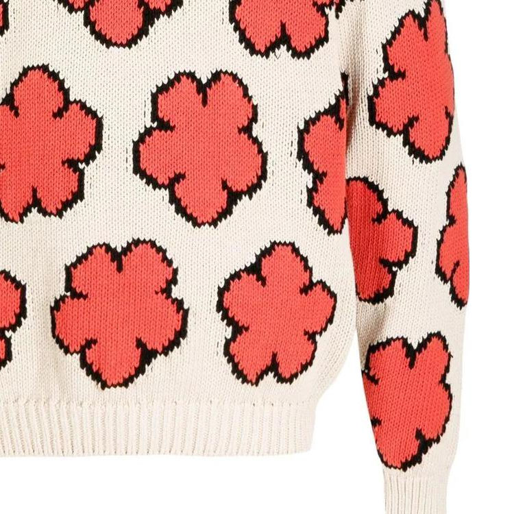 KENZO SS23  Floral Pattern Crewneck Knit Sweater Beige. FD55PU3563CI-03 圖 7