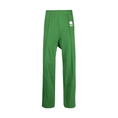 KENZO SS23 Green Logo Print Straight-Leg Casual Sweatpants. FD55PA7474IE-57