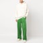 Lookbook 겐조 SS23 그린 로고 프린트 스트레이트 핏 캐주얼 스웨트팬츠. FD55PA7474IE-57
