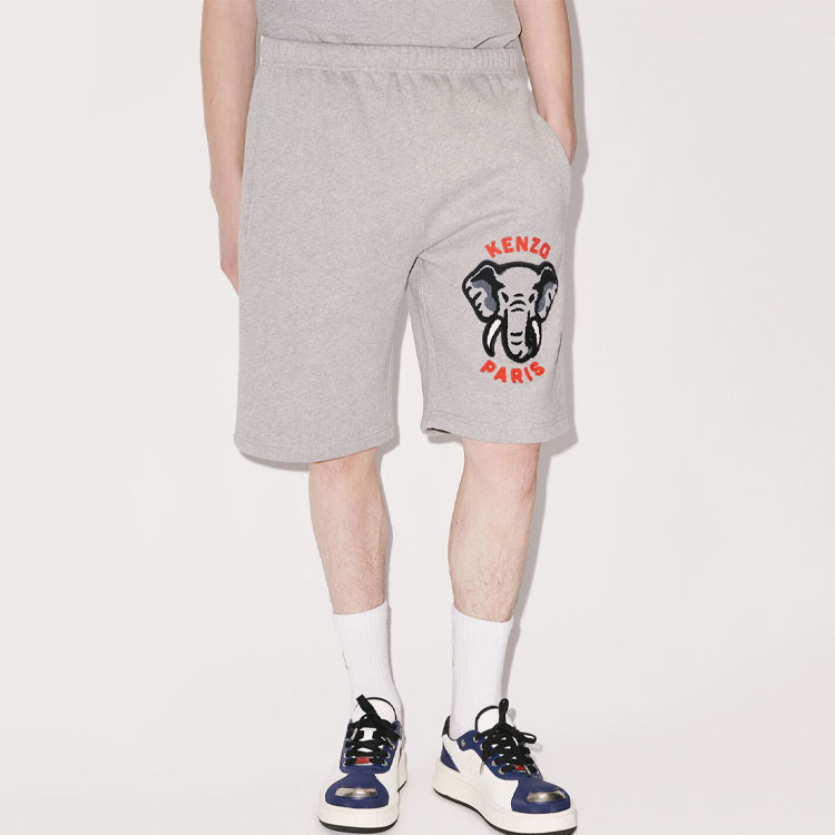 Purchase KENZO SS23 灰色大象圖案休閒短褲 FD55PA7884MB-94