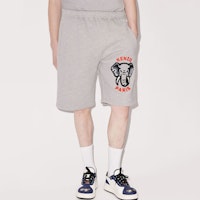 KENZO SS23 灰色大象圖案休閒短褲 FD55PA7884MB-94 Purchase KENZO SS23 灰色大象圖案休閒短褲 FD55PA7884MB-94