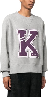 KENZO SS23 Grey Logo Print Crewneck Pullover Long Sleeve Sweatshirt FD55SW4944MB-94 Purchase KENZO SS23 Grey Logo Print Crewneck Pullover Long Sleeve Sweatshirt FD55SW4944MB-94