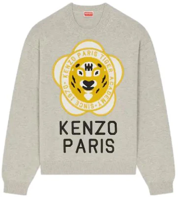 KENZO SS23 Sweater Abu-Abu Lengan Panjang dengan Desain Motif Hewan. FD65PU4293BB-93 Order KENZO SS23 Sweater Abu-Abu Lengan Panjang dengan Desain Motif Hewan. FD65PU4293BB-93
