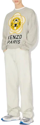 KENZO SS23 Sweater Abu-Abu Lengan Panjang dengan Desain Motif Hewan. FD65PU4293BB-93 Shop KENZO SS23 Sweater Abu-Abu Lengan Panjang dengan Desain Motif Hewan. FD65PU4293BB-93