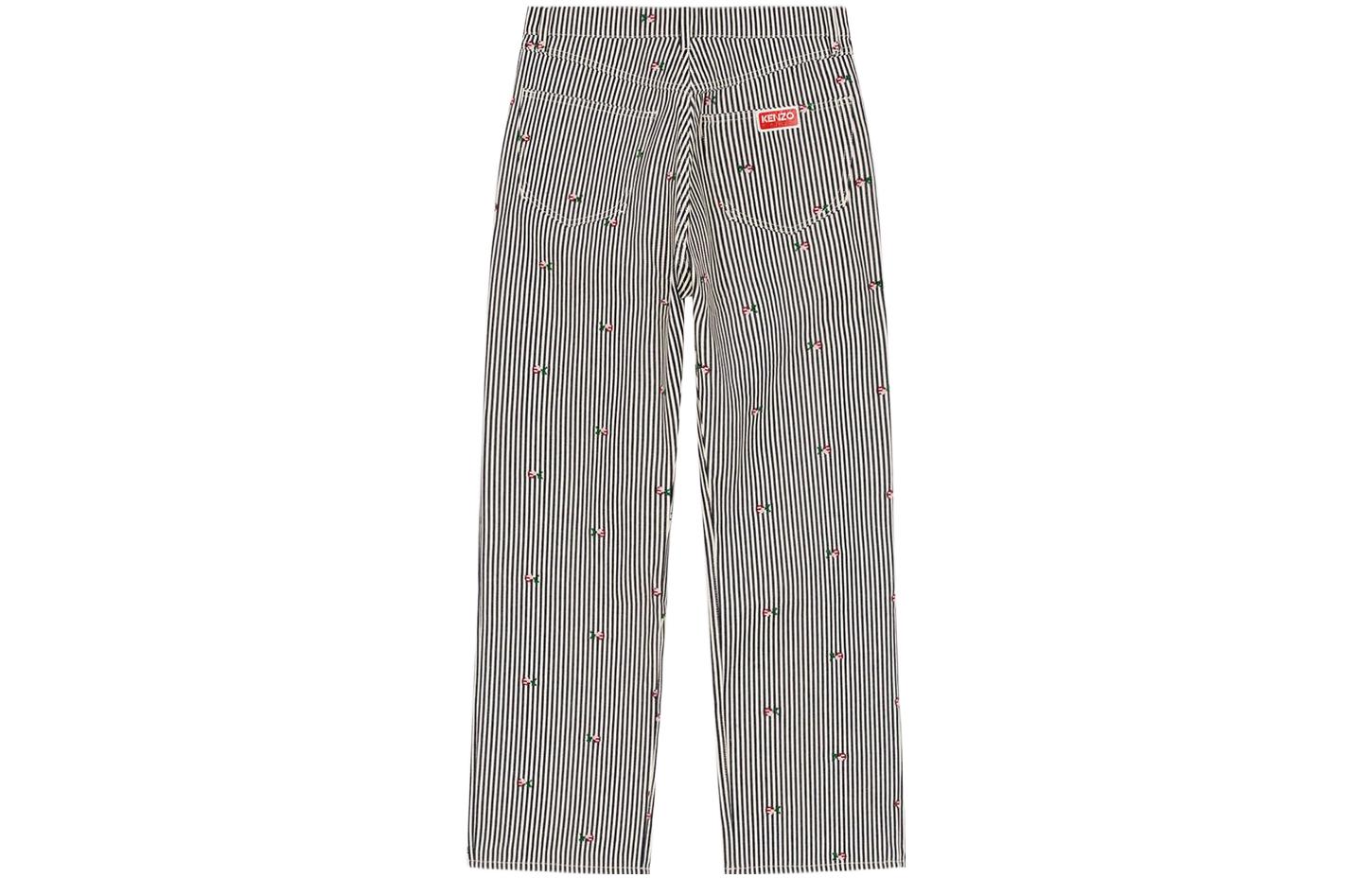 Lookbook KENZO SS23  Grey Striped Printed Relaxed Fit Denim Jeans FD55DP4066J1-DM