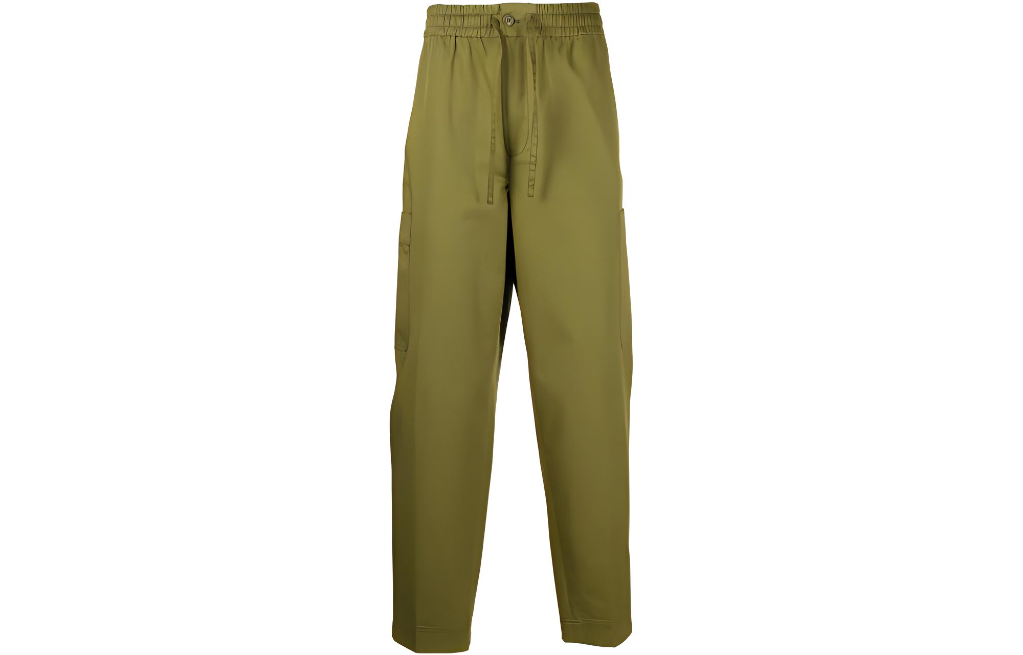 KENZO SS23  High-Waisted Straight-Leg Pants Green FD55PA5019RD-50