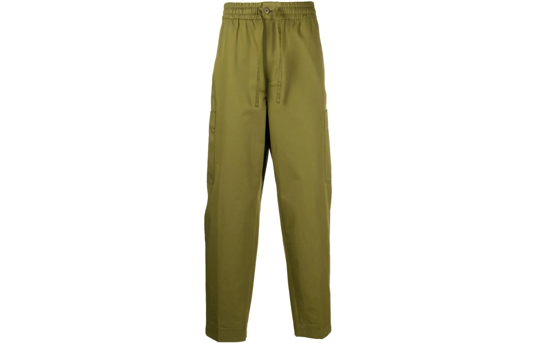 Order KENZO SS23  High-Waisted Straight-Leg Pants Green FD55PA5019RD-50