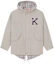 Order KENZO SS23 Jaket Parka Logo Bordir Loose Fit Hoodie Abu Mutiara. FD55OU3031NA-94