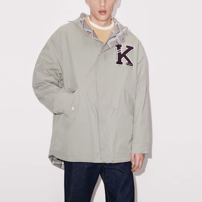KENZO SS23 Jaket Parka Logo Bordir Loose Fit Hoodie Abu Mutiara. FD55OU3031NA-94 Purchase KENZO SS23 Jaket Parka Logo Bordir Loose Fit Hoodie Abu Mutiara. FD55OU3031NA-94