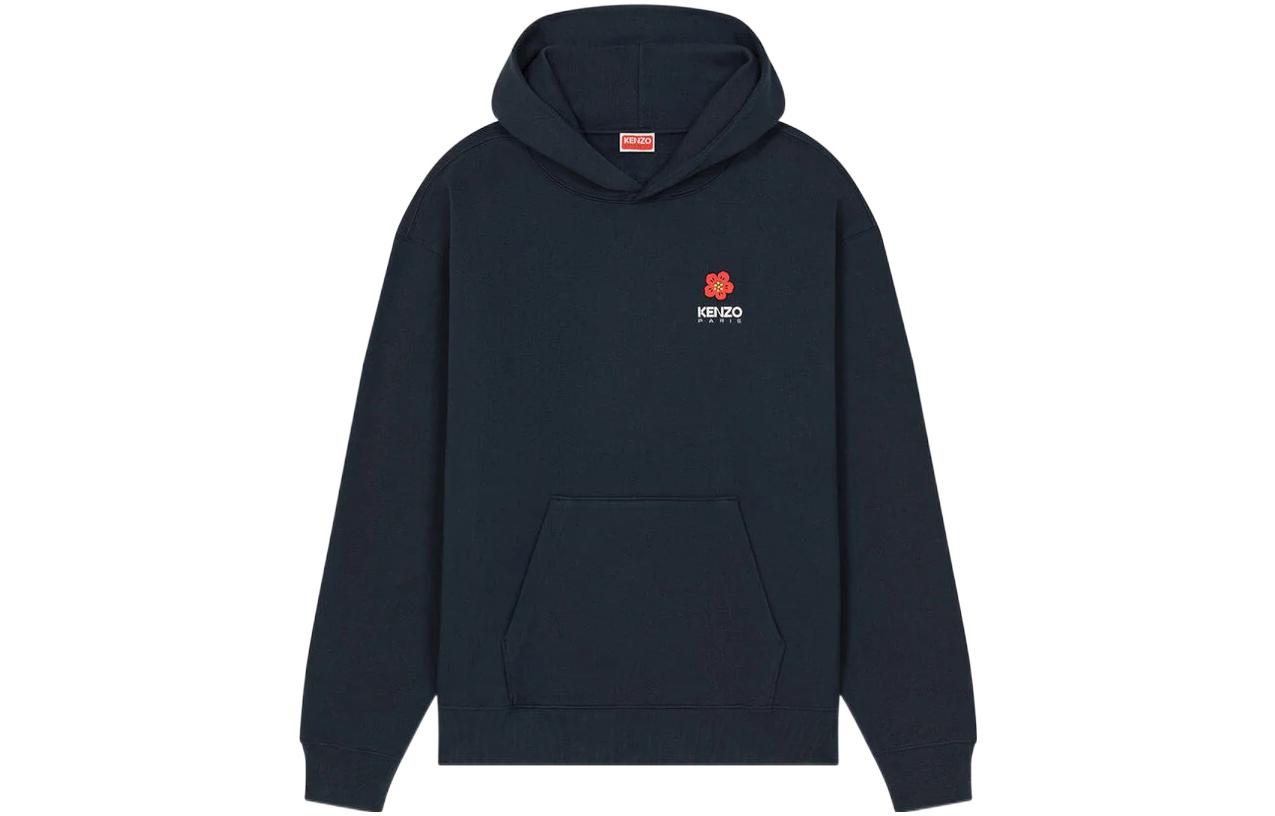 Order KENZO SS23  Logo Print Hoodie in Deep Navy Blue. FD55SW4444ME-77