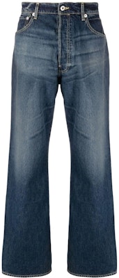 KENZO SS23 Mid-Rise Straight-Leg Button Jeans Blue FD55DP4066B2-DD Buy KENZO SS23 Mid-Rise Straight-Leg Button Jeans Blue FD55DP4066B2-DD