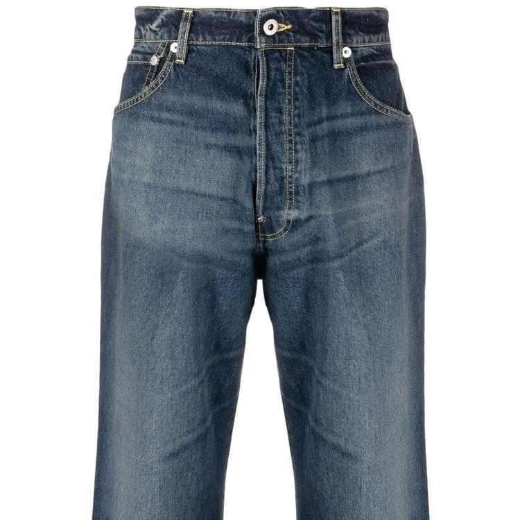 Details for KENZO SS23  Mid-Rise Straight-Leg Button Jeans Blue FD55DP4066B2-DD