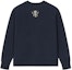 Lookbook KENZO SS23 Navy Blue Logo Print Crewneck Long Sleeve Sweatshirt FD55SW4944MB-77