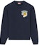 Buy KENZO SS23 Oversized Animal Embroidered Crewneck Sweatshirt Navy Blue. FC65SW044CMJ-77