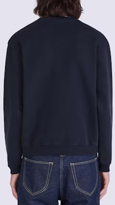 KENZO SS23 Oversized Animal Embroidered Crewneck Sweatshirt Navy Blue. FC65SW044CMJ-77 Sizing KENZO SS23 Oversized Animal Embroidered Crewneck Sweatshirt Navy Blue. FC65SW044CMJ-77