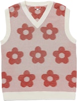KENZO SS23 Pink Floral Embroidered V-Neck Sleeveless Knit Vest FD65PU4253CA-02 KENZO SS23 Pink Floral Embroidered V-Neck Sleeveless Knit Vest FD65PU4253CA-02