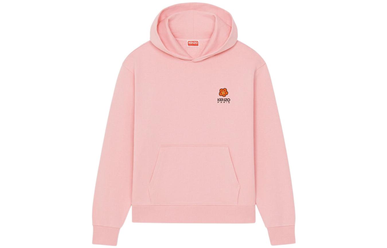 KENZO SS23  Pink Sweatshirt with Solid Floral Logo Print. FD55SW4414MF-30