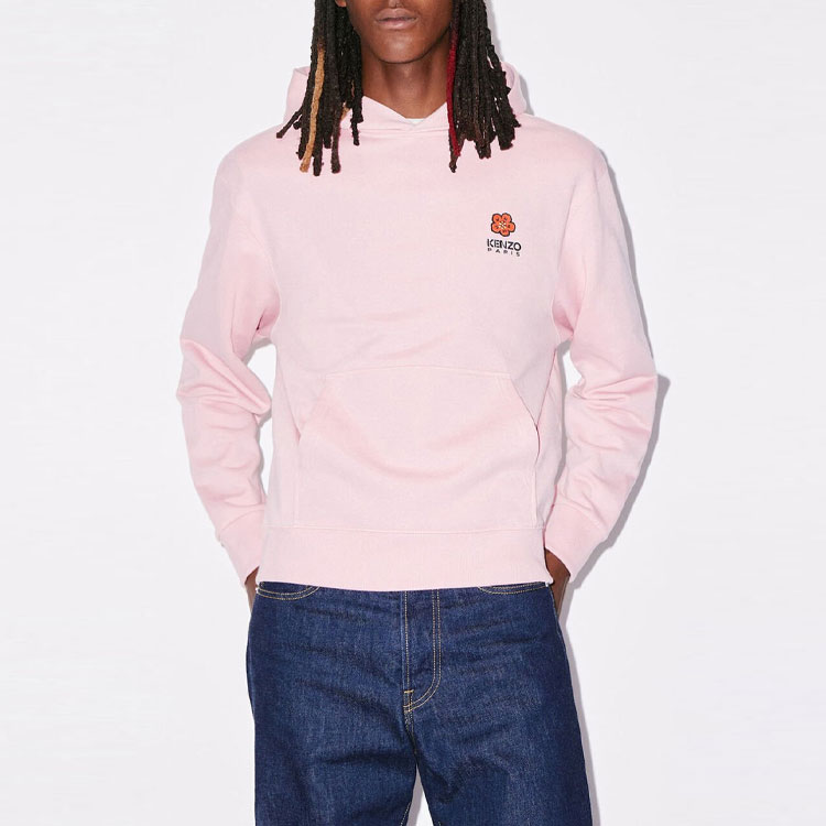 Purchase KENZO SS23  Pink Sweatshirt with Solid Floral Logo Print. FD55SW4414MF-30