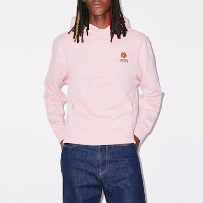 KENZO SS23 Pink Sweatshirt with Solid Floral Logo Print. FD55SW4414MF-30 Purchase KENZO SS23 Pink Sweatshirt with Solid Floral Logo Print. FD55SW4414MF-30