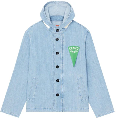 KENZO SS23 ロゴプリント付きシングルブレストジャケット ブルー. FD55DO3016E2-DT Buy KENZO SS23 ロゴプリント付きシングルブレストジャケット ブルー. FD55DO3016E2-DT