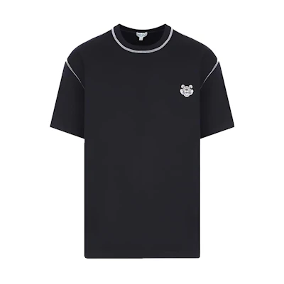 KENZO SS23 Solid Color Graphic T-Shirt Black PFA55TS081 4BD 99