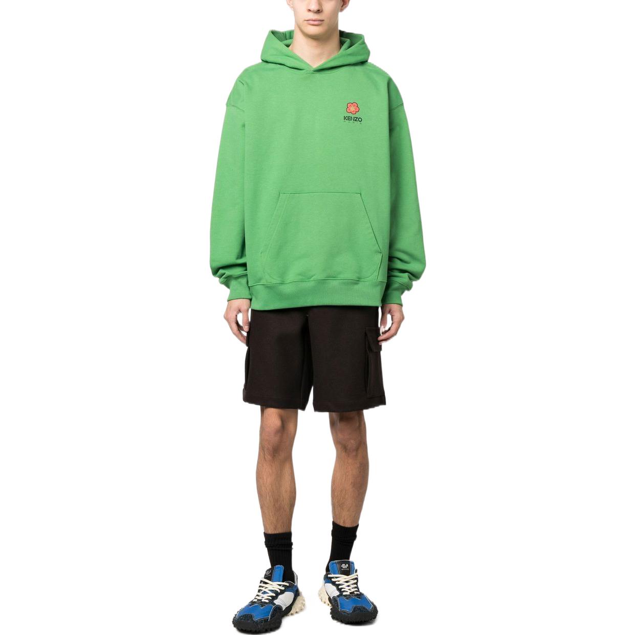 KENZO SS23  Solid Color Green Oversized Hoodie. FD55SW4444ME-57 圖 3