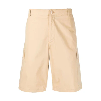 KENZO SS23 Solid Straight Cargo Shorts Beige FD55SH2359RO-11
