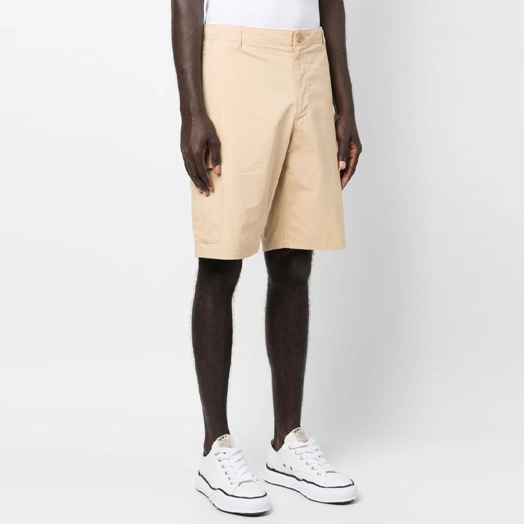 Purchase KENZO SS23  Solid Straight Cargo Shorts Beige FD55SH2359RO-11