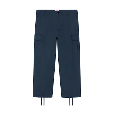 KENZO SS23 Solid Zipper Cargo Pants Midnight Blue FD55PA2429DD-77