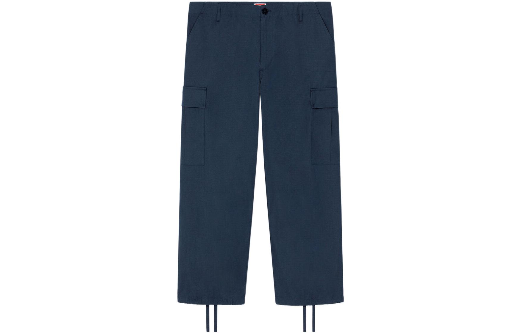 Order KENZO SS23  Solid Zipper Cargo Pants Midnight Blue FD55PA2429DD-77