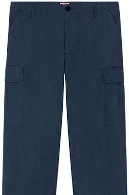 KENZO SS23 Solid Zipper Cargo Pants Midnight Blue FD55PA2429DD-77 Details for KENZO SS23 Solid Zipper Cargo Pants Midnight Blue FD55PA2429DD-77