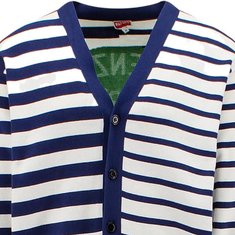 KENZO SS23  Striped V-Neck Long Sleeve Sweater Midnight Blue FD55CA3703CN-77 圖 6