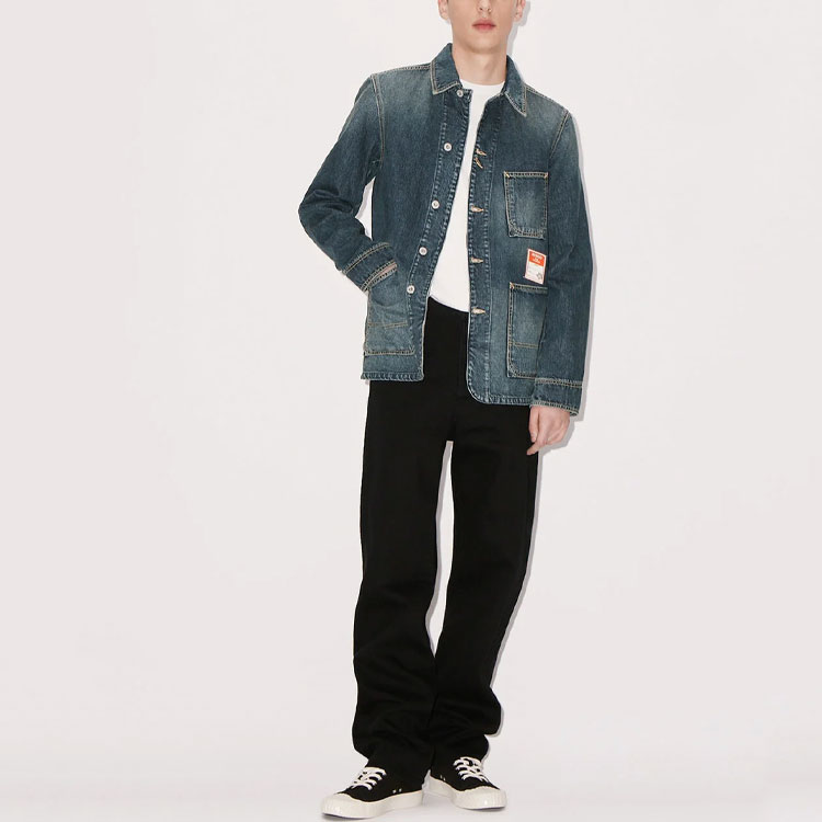 KENZO SS23  Washed Denim Jacket Overshirt Deep Blue FD55DV1026B2-DD 圖 4